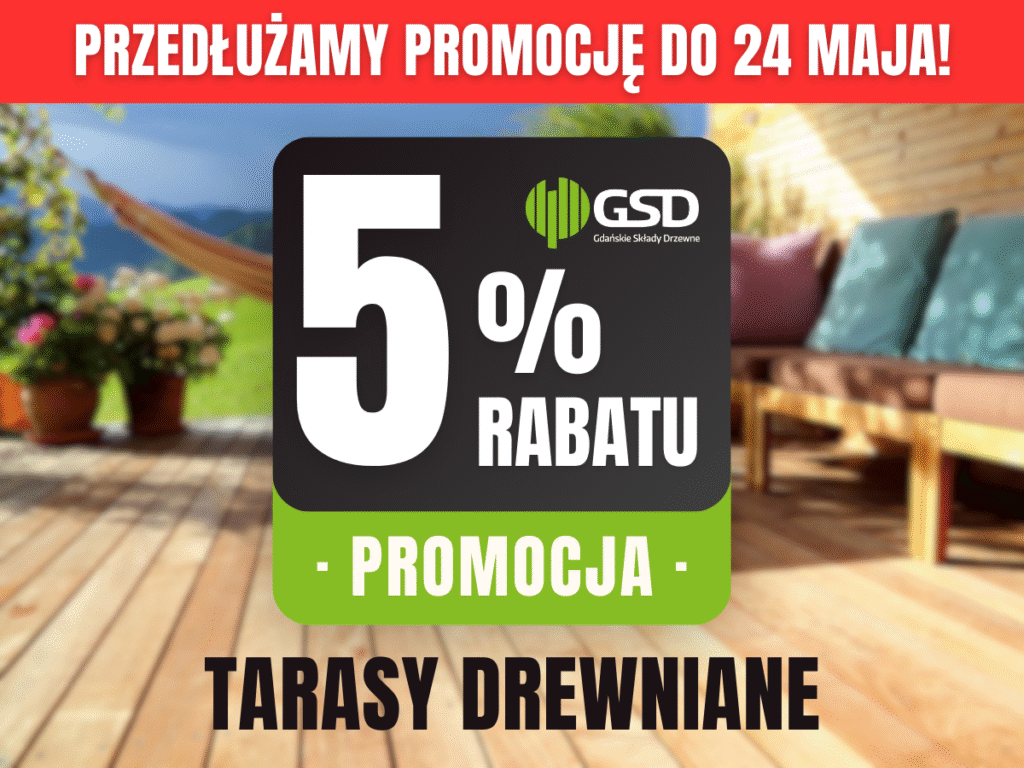 5% rabatu na deski tarasowe